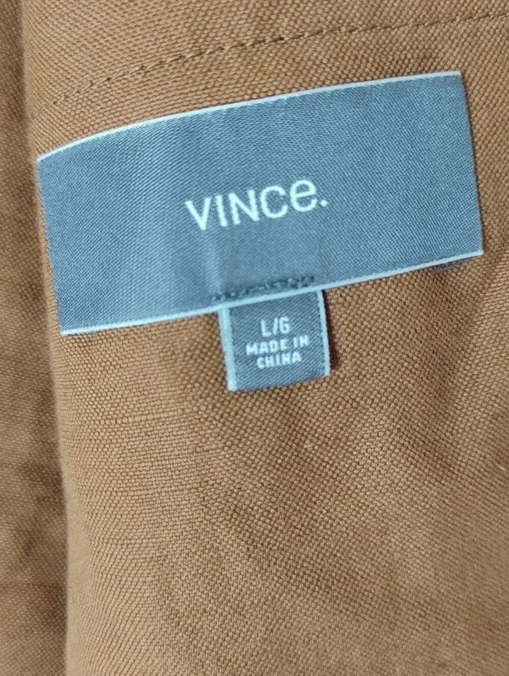 VINCE Blazer Linen Cotton Blend- Brown Sport Coat Size L